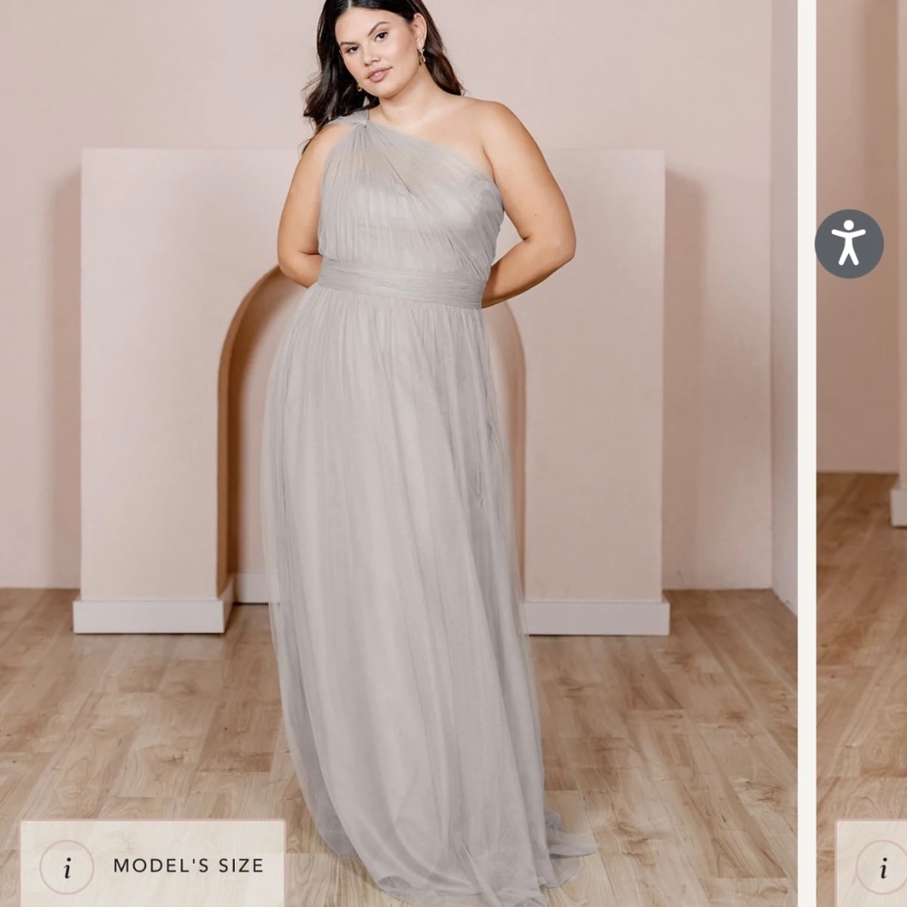 Revelry Bella Tulle Dress - Mist / Grey